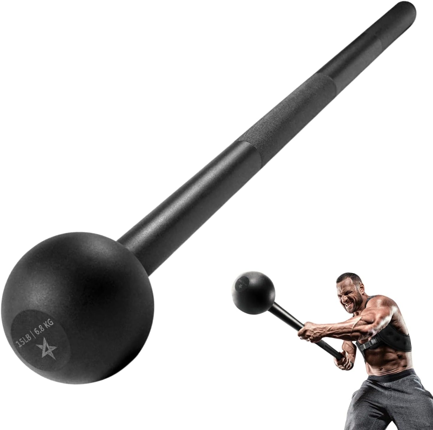 Steel Mace Bell - Ultimate Full Body Strength Training for Men & Women, Available in 5 to 30 LB for Enhanced Muscle, Shoulder, Grips & Forearm Workouts