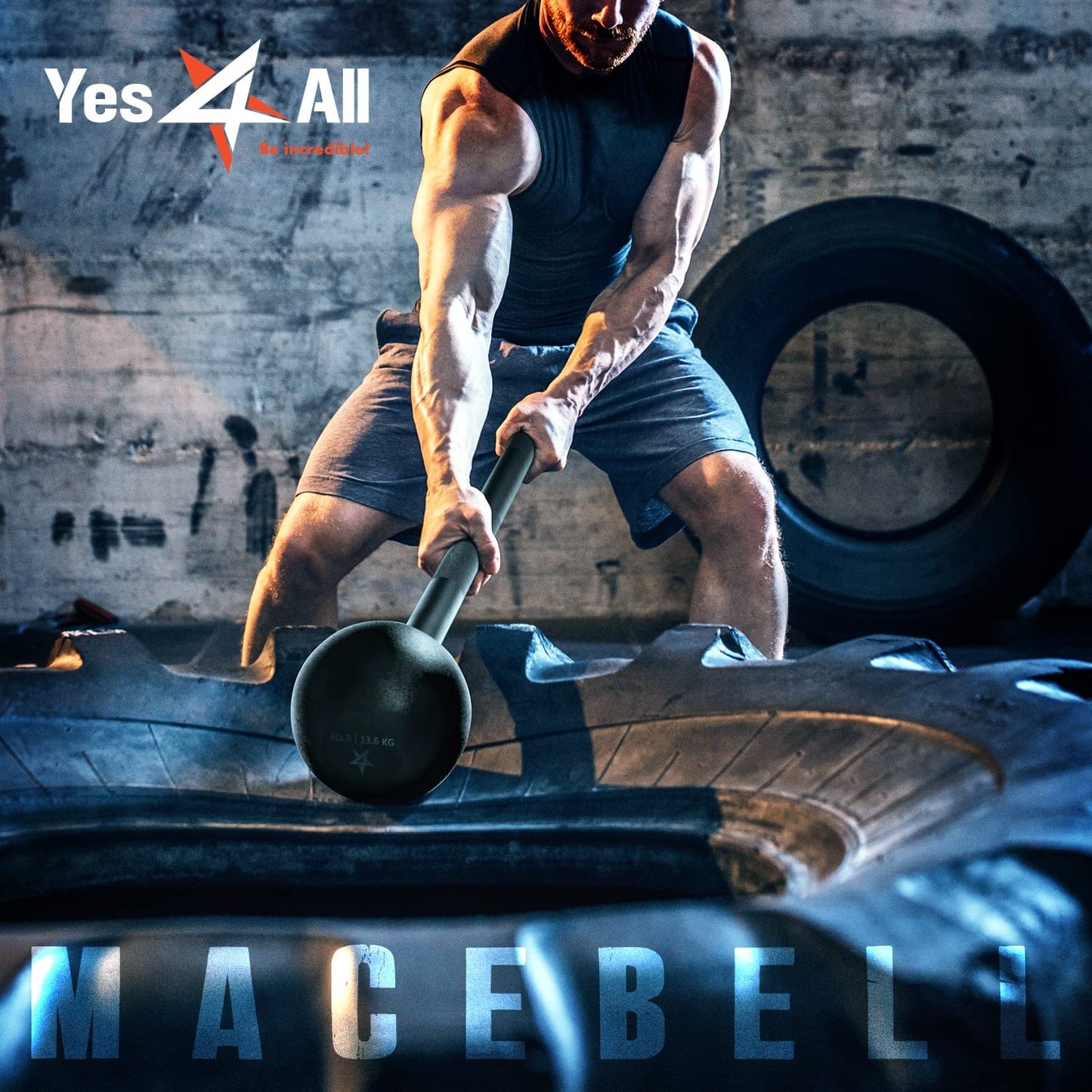 Steel Mace Bell - Ultimate Full Body Strength Training for Men & Women, Available in 5 to 30 LB for Enhanced Muscle, Shoulder, Grips & Forearm Workouts